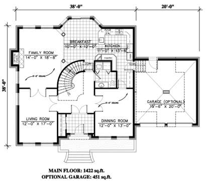 Floorplan 1 for House Plan #1785-00059