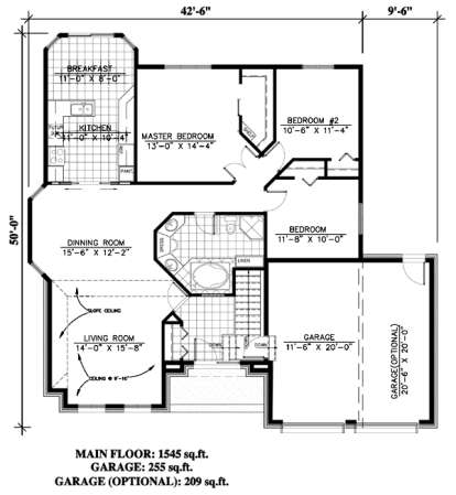 Floorplan1 for House Plan #1785-00061