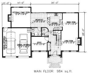 Floorplan 1 for House Plan #1785-00066