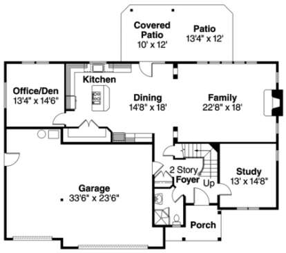 Floorplan 1 for House Plan #035-00296