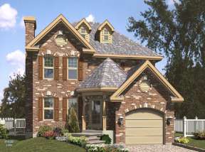 Narrow Lot House Plan #1785-00068 Elevation Photo