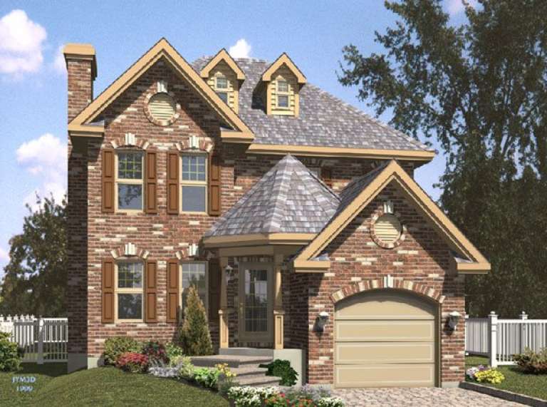 Narrow Lot House Plan #1785-00068 Elevation Photo
