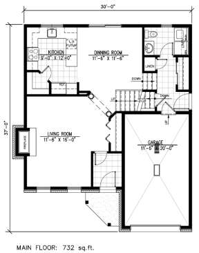 Floorplan 1 for House Plan #1785-00068