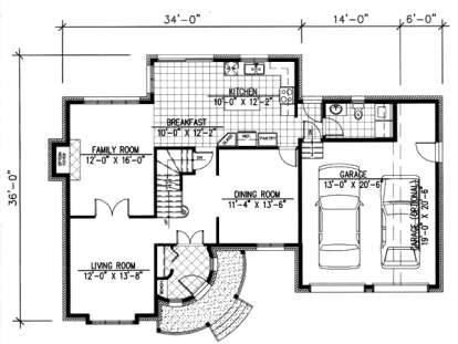 Floorplan 1 for House Plan #1785-00069