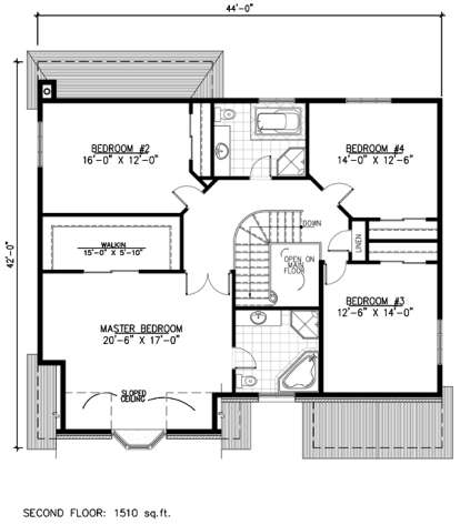 Floorplan 2 for House Plan #1785-00073