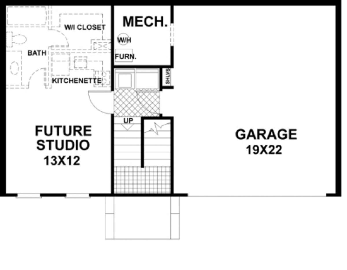 Garage Floor for House Plan #036-00003
