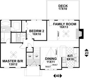 Main Floor for House Plan #036-00003