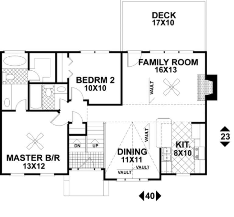 House Plan House Plan #955 Drawing 2
