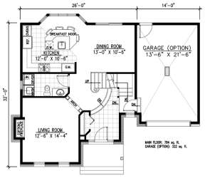 Floorplan 1 for House Plan #1785-00077