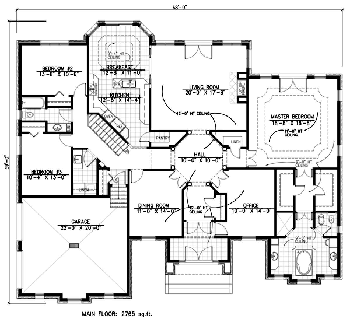 Floorplan 1 for House Plan #1785-00078