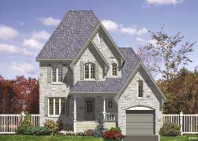 Narrow Lot House Plan #1785-00082 Elevation Photo