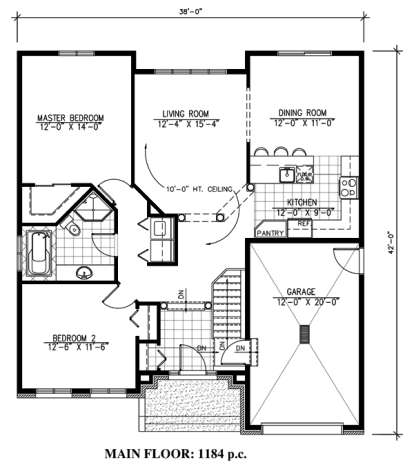Floorplan 1 for House Plan #1785-00090