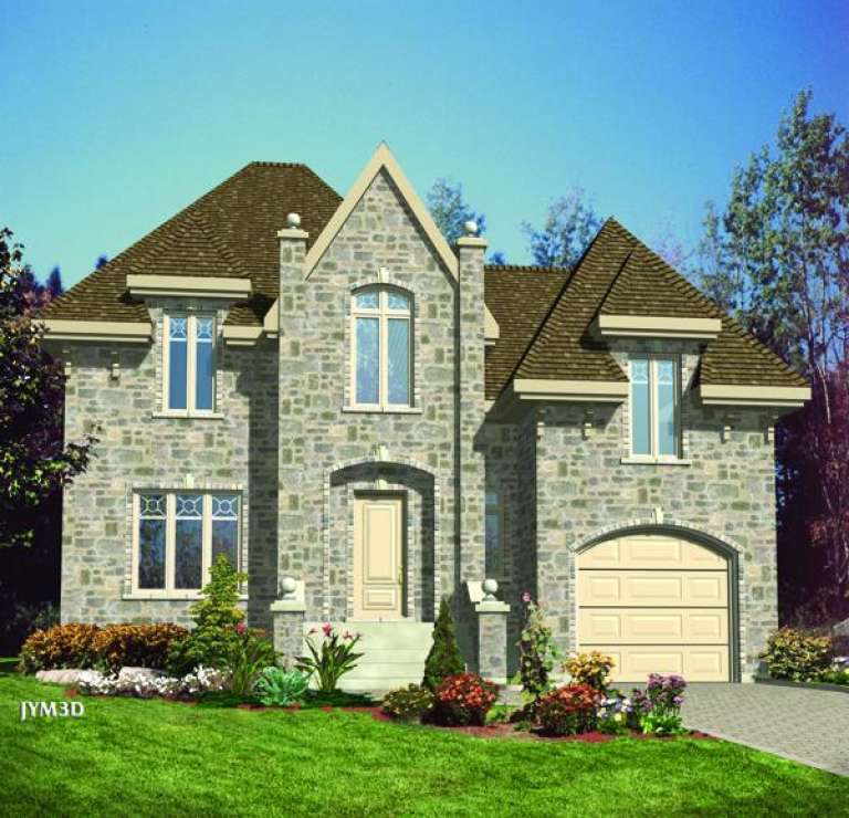 European House Plan #1785-00096 Elevation Photo
