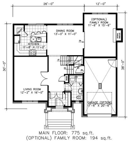 Floorplan 1 for House Plan #1785-00096