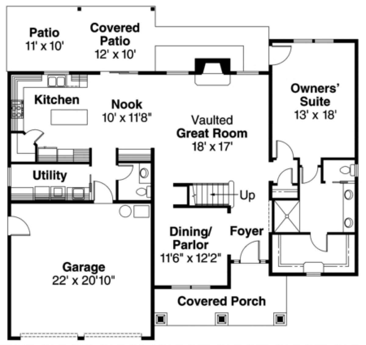 Floorplan 1 for House Plan #035-00298