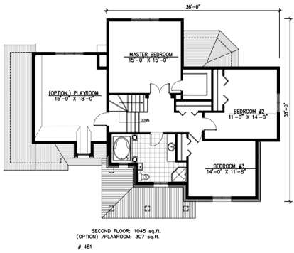 Floorplan 2 for House Plan #1785-00098