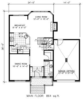 Floorplan 1 for House Plan #1785-00100