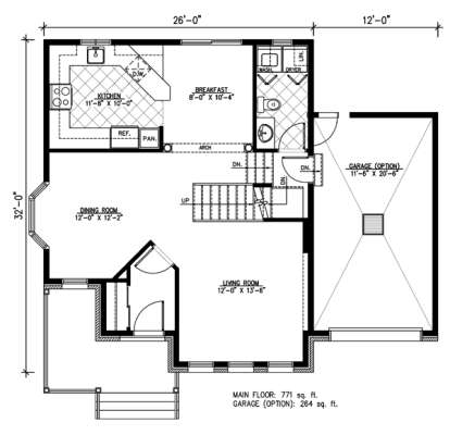 Floorplan 1 for House Plan #1785-00103