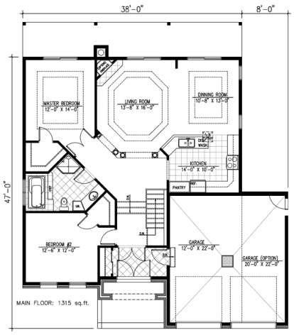 Floorplan1 for House Plan #1785-00105