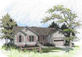 Ranch House Plan #036-00004 Elevation Photo