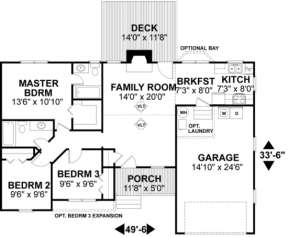 Floorplan for House Plan #036-00004