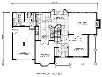 Floorplan 1 for House Plan #1785-00109