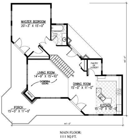 Floorplan 2 for House Plan #1785-00111