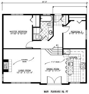 Floorplan 1 for House Plan #1785-00116
