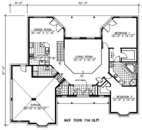 Floorplan 1 for House Plan #1785-00120