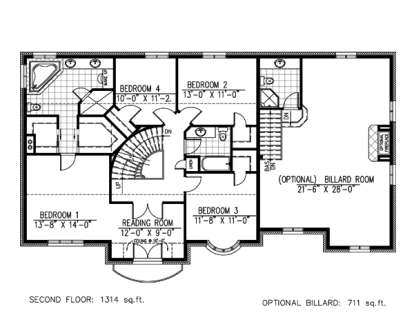 Floorplan 2 for House Plan #1785-00121