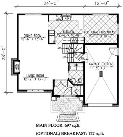 Floorplan 1 for House Plan #1785-00122