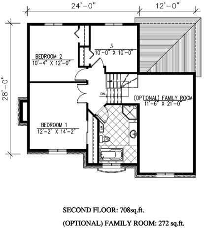 Floorplan 2 for House Plan #1785-00122