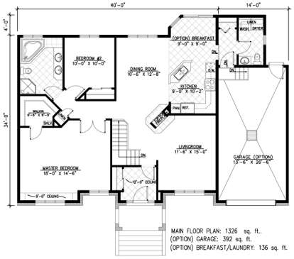 Floorplan 1 for House Plan #1785-00123