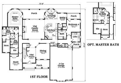 Main Floor for House Plan #009-00079