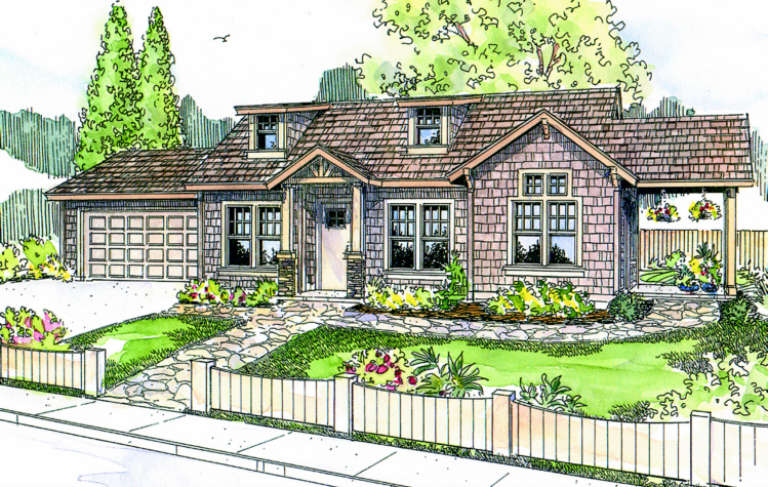 Craftsman House Plan #035-00299 Elevation Photo