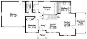 Floorplan 1 for House Plan #035-00299