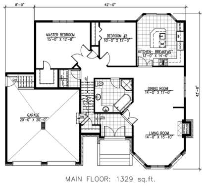 Floorplan 1 for House Plan #1785-00131