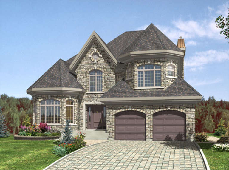 European House Plan #1785-00133 Elevation Photo