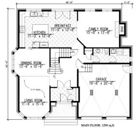 Floorplan 1 for House Plan #1785-00133