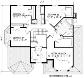 Floorplan 2 for House Plan #1785-00133