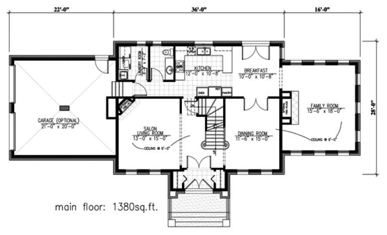 House Plan House Plan #9610 Drawing 1