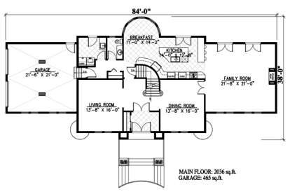 Floorplan 1 for House Plan #1785-00139