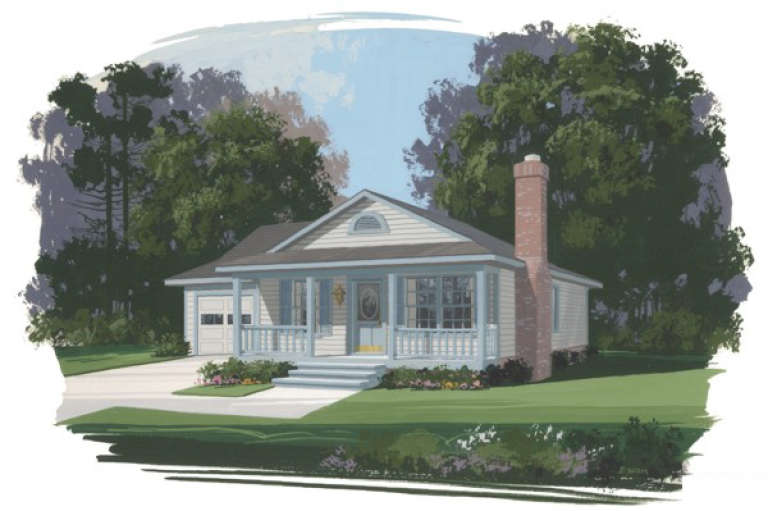 Country Plan: 1,050 Square Feet, 3 Bedrooms, 2 Bathrooms - 036-00007