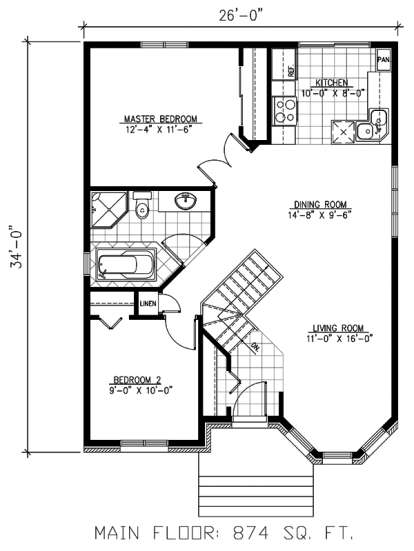 Floorplan 1 for House Plan #1785-00149