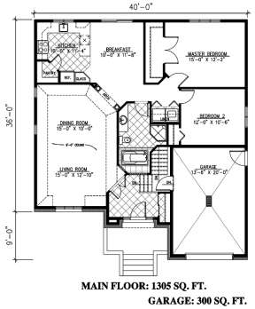 Floorplan 1 for House Plan #1785-00151