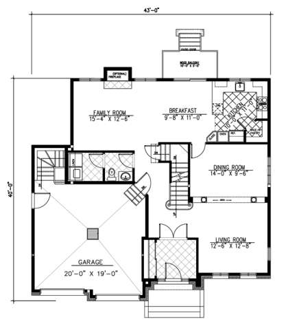 Floorplan 1 for House Plan #1785-00153