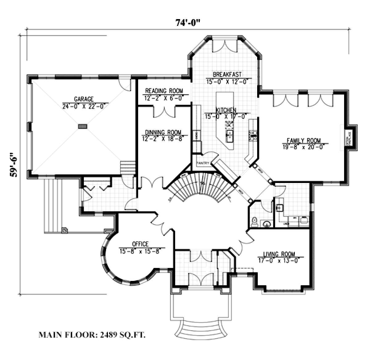 Floorplan 1 for House Plan #1785-00154
