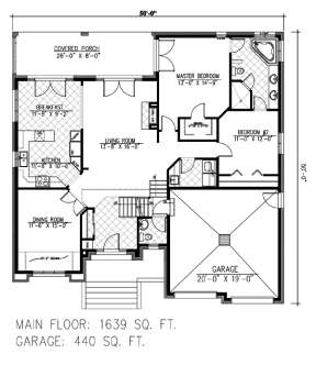 Floorplan 1 for House Plan #1785-00156