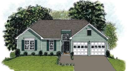3 Bed, 2 Bath, 1093 Square Foot House Plan - #036-00008