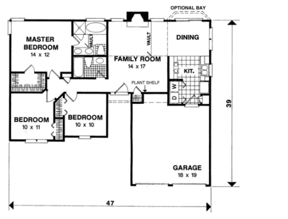 Floorplan for House Plan #036-00008